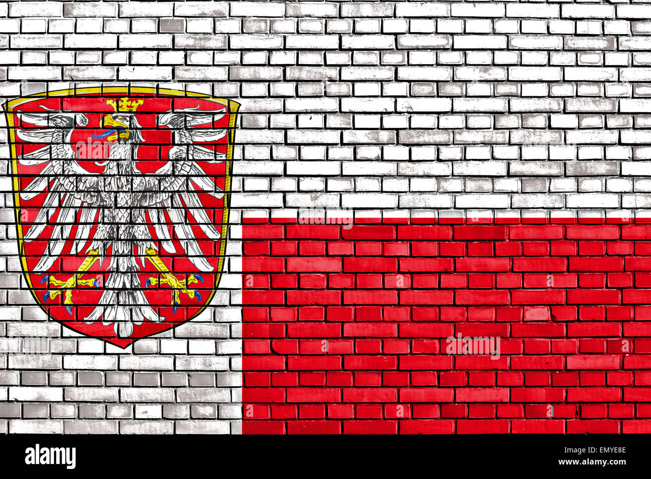 Pavillon de l'Frankfurt am Main peint sur mur de brique Banque D'Images