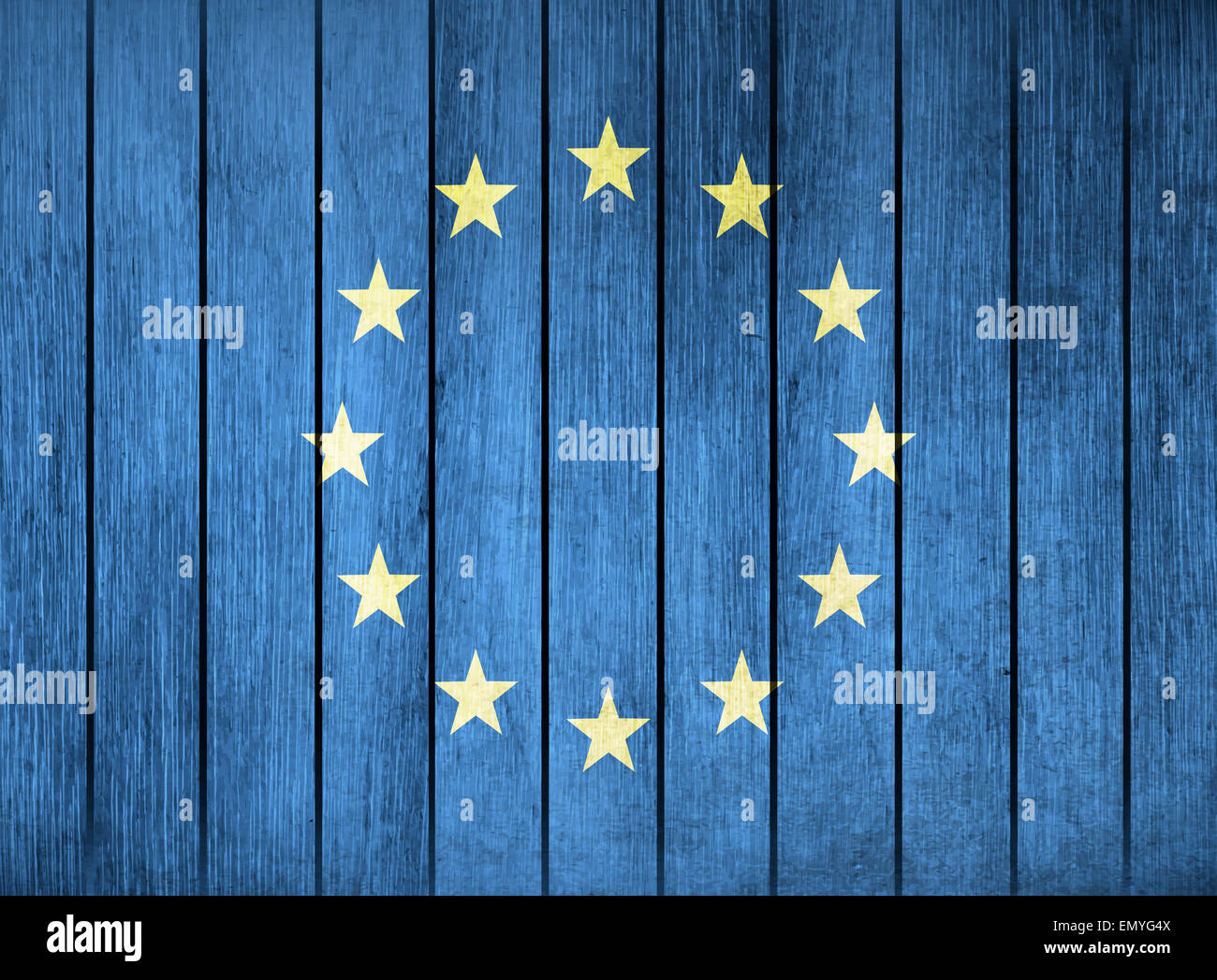 Grunge Flag en bois d'Europa Banque D'Images
