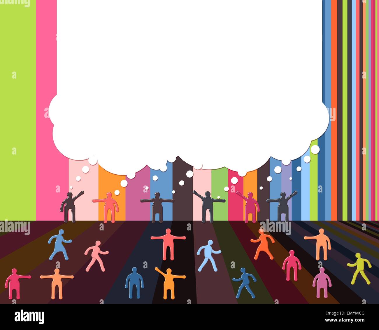 Les gens parlent des icônes cloud bulle communication design modèle. Vecteur EPS 10 Illustration de Vecteur