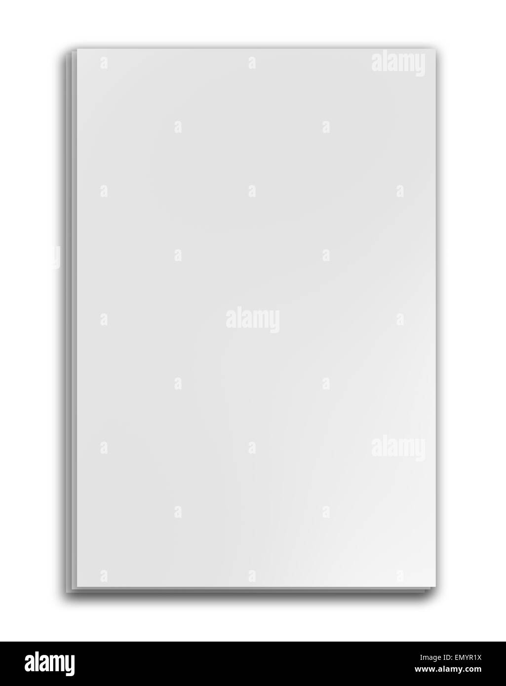 Palplanches Papier blanc isolé sur fond blanc Banque D'Images