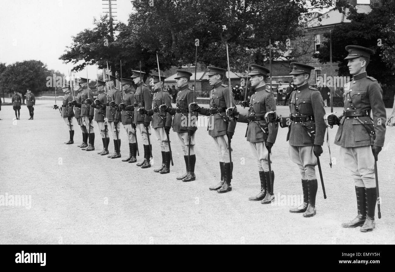 Les cadets sur le défilé à l'école de l'armée à Armagh, 4 septembre 1929 Banque D'Images