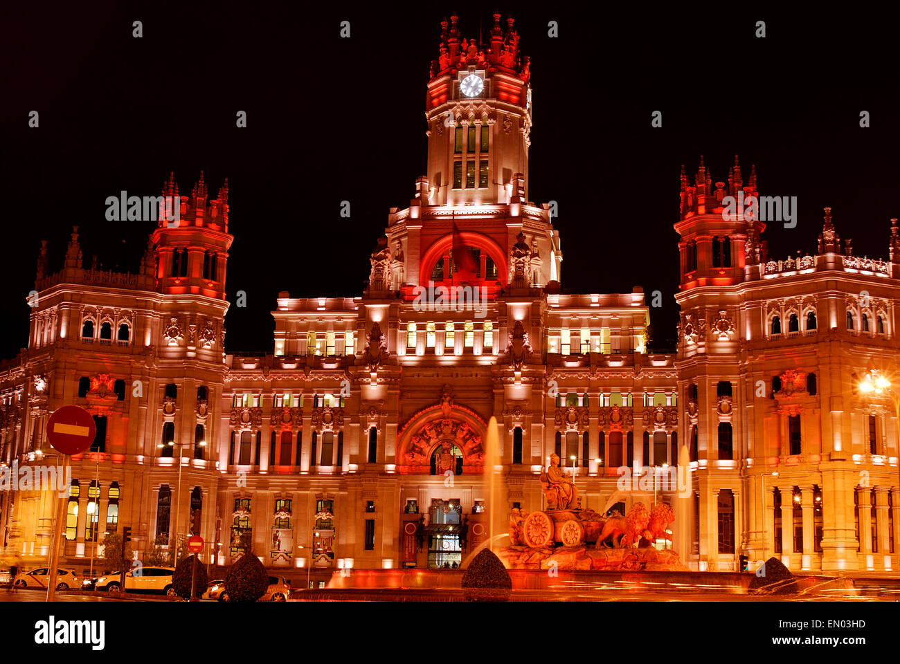 Palais de télécommunications en place de Cibeles, Madrid, Espagne Banque D'Images