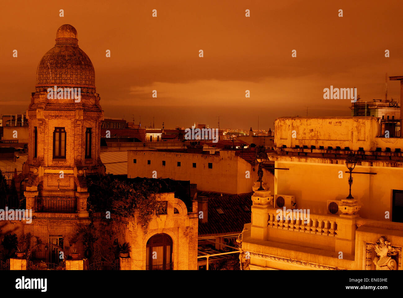 Vue depuis l'hôtel De las Letras, Madrid, Espagne Banque D'Images