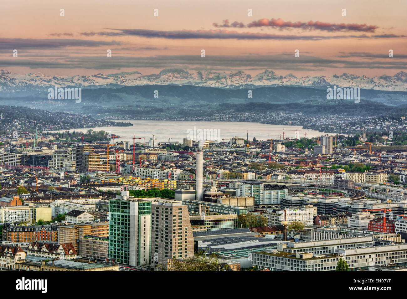 Avril 2015, ville de Zurich (Suisse), HDR-technique Banque D'Images