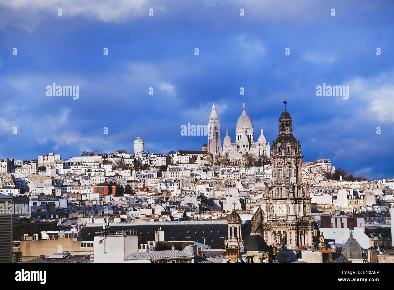 Vue panoramique sur Montmartre, Paris, France Banque D'Images