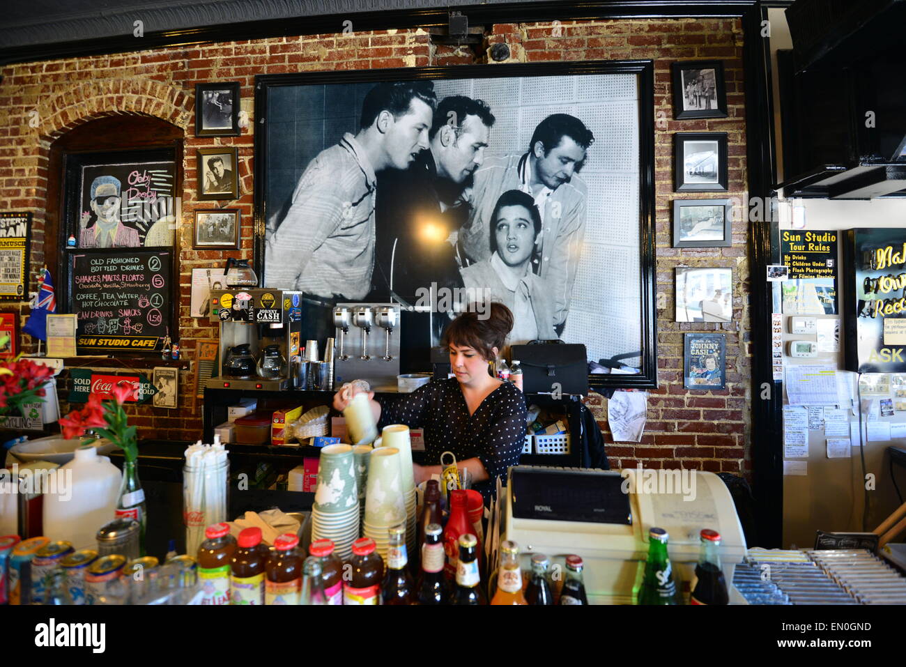 Cafétéria Sun Records à Memphis, Tennessee Banque D'Images