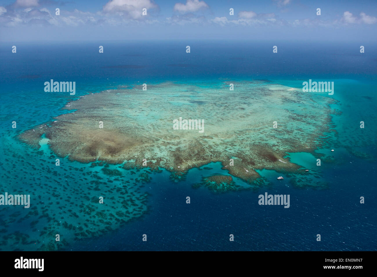 Vue aérienne de la Grande Barrière de Corail, Queensland, Australie Banque D'Images