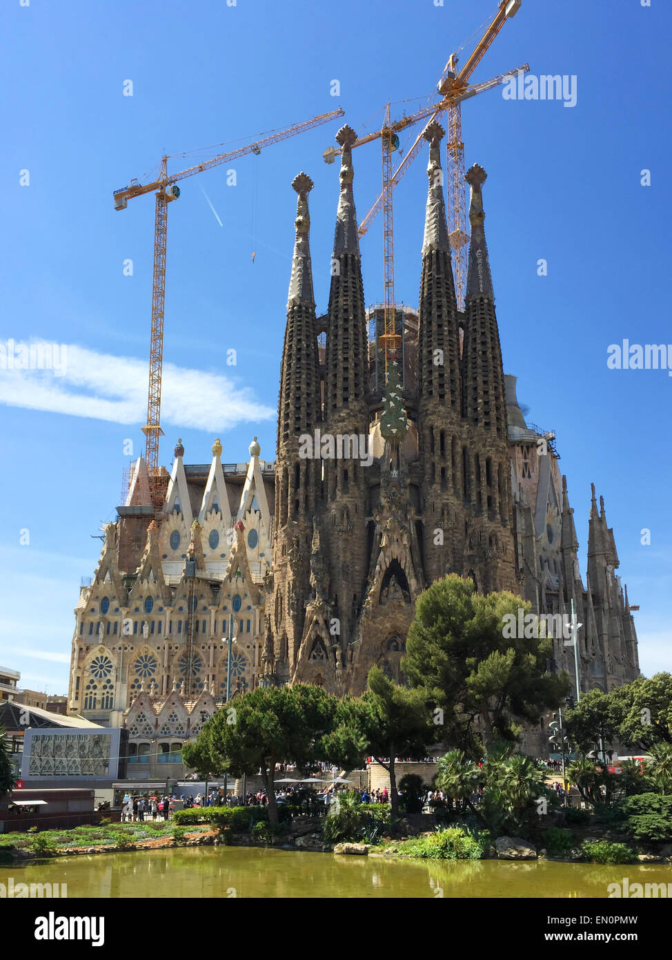 La célèbre Sagrada Familia de Barcelone Banque D'Images