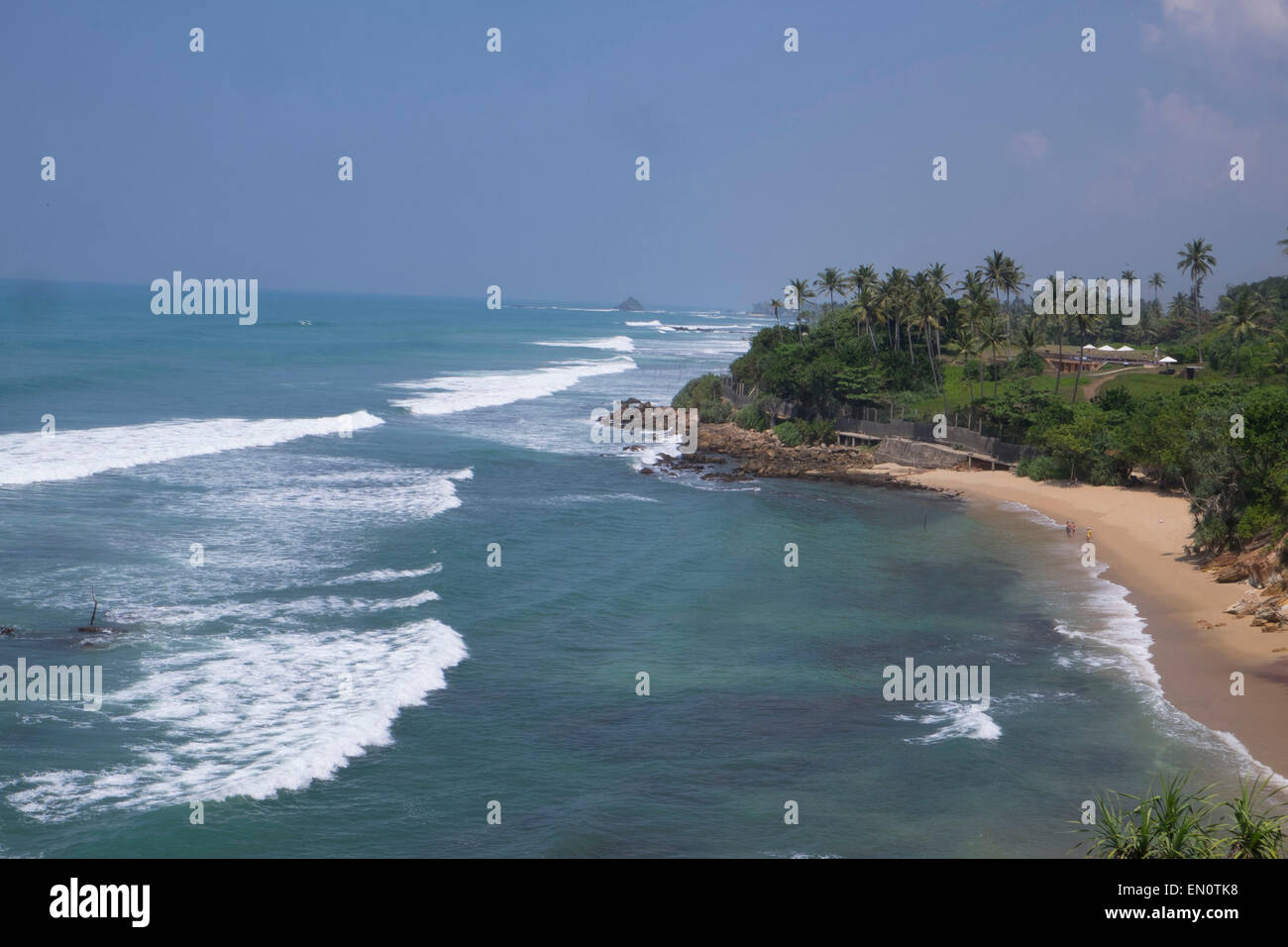Cape Weligama,Sri Lanka : l'Océan Indien Banque D'Images