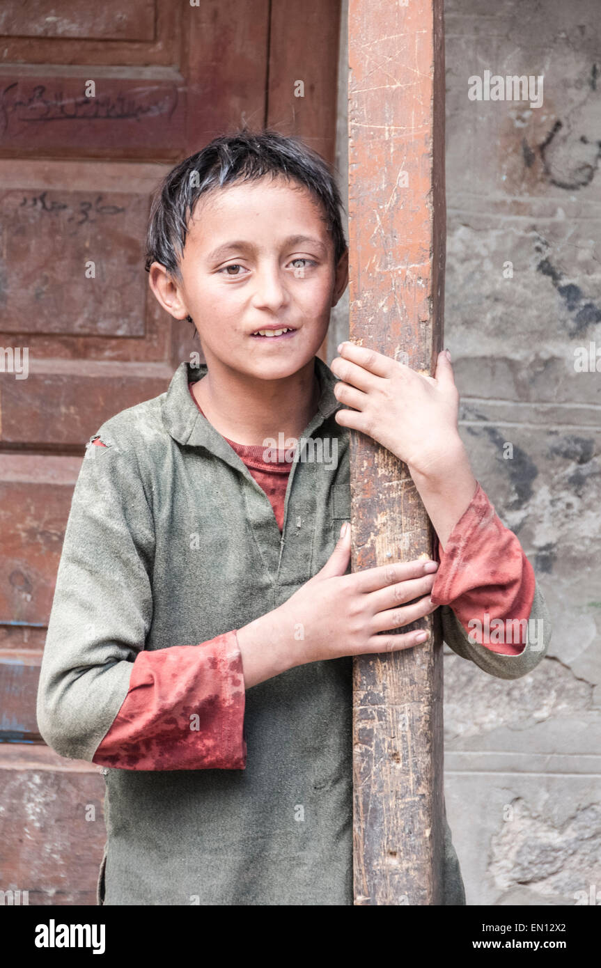 Visages du Pakistan à la frontière du Nord District de Baltistan et le village de Hushe Banque D'Images