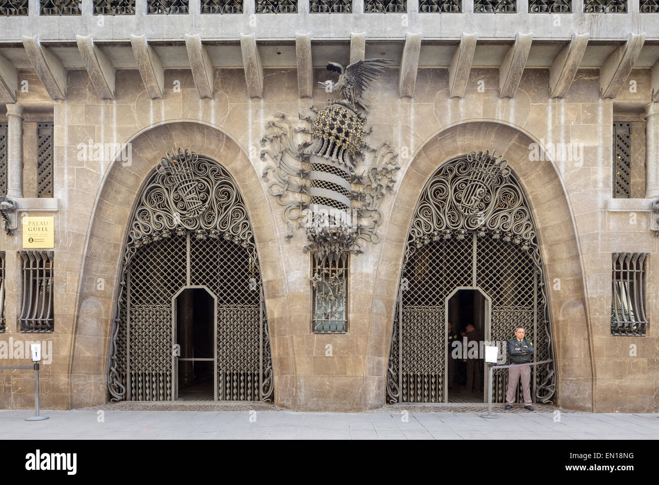 Palau Guell, Barcelone, Catalogne, Espagne Banque D'Images