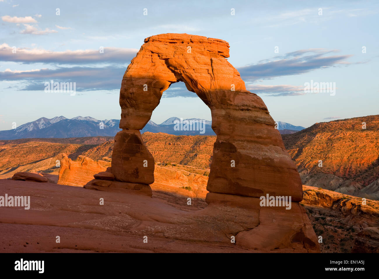 Delicate Arch dans Arches National Park, Utah Banque D'Images