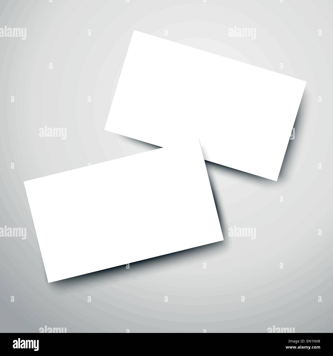 Cartes d'affaires en blanc avec ombre douce isolé sur fond blanc Illustration de Vecteur