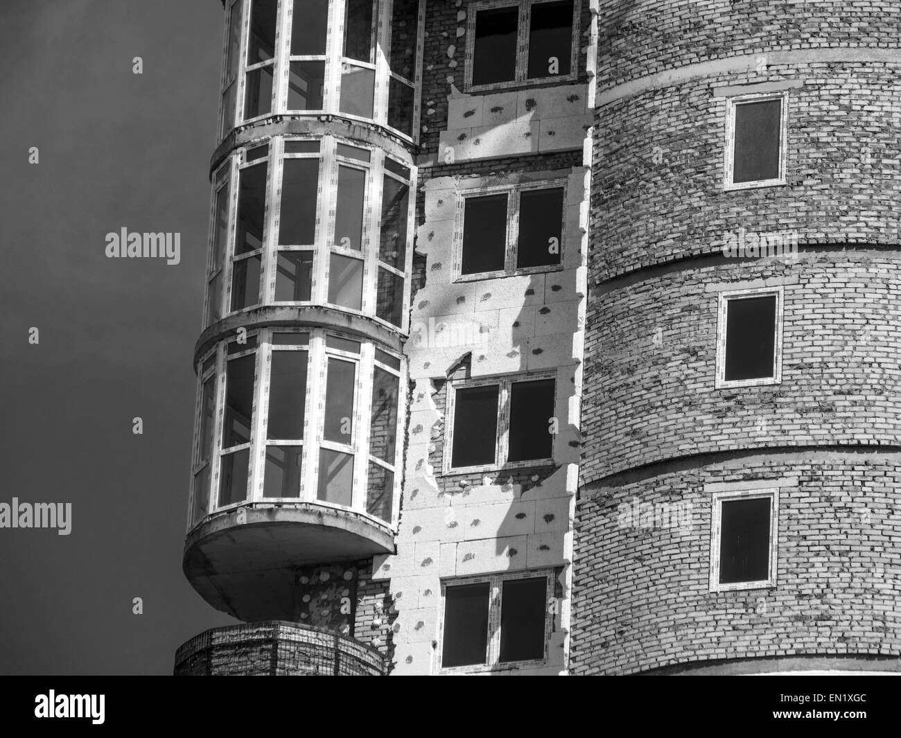24 avril 2015 - isolation thermique d'un immeuble à appartements décoratifs en polyuréthane (crédit Image : © Zuma sur le fil) Banque D'Images