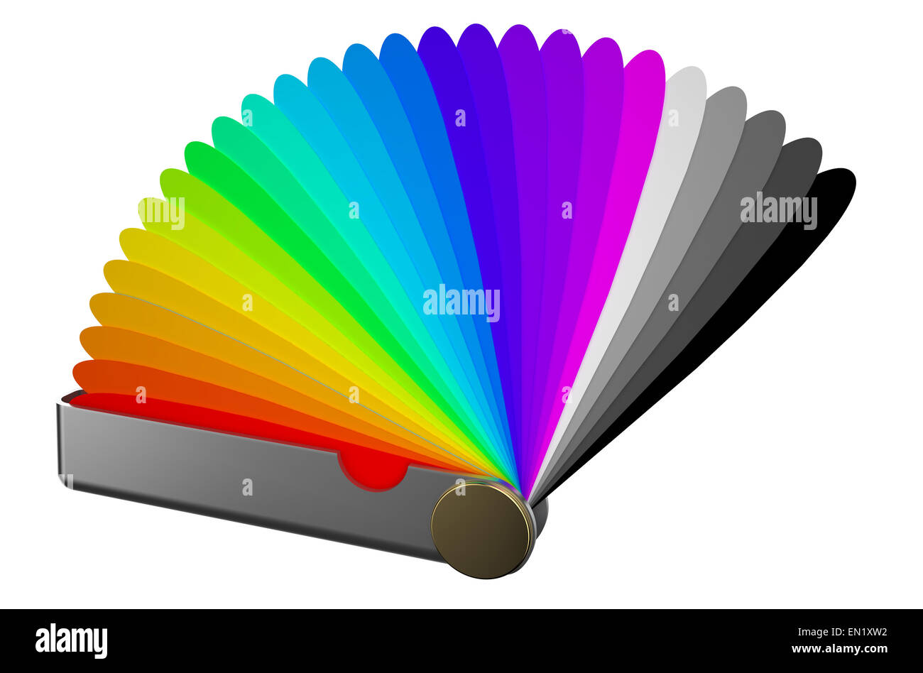 Palette de couleurs Pantone guide isolé sur fond blanc Banque D'Images