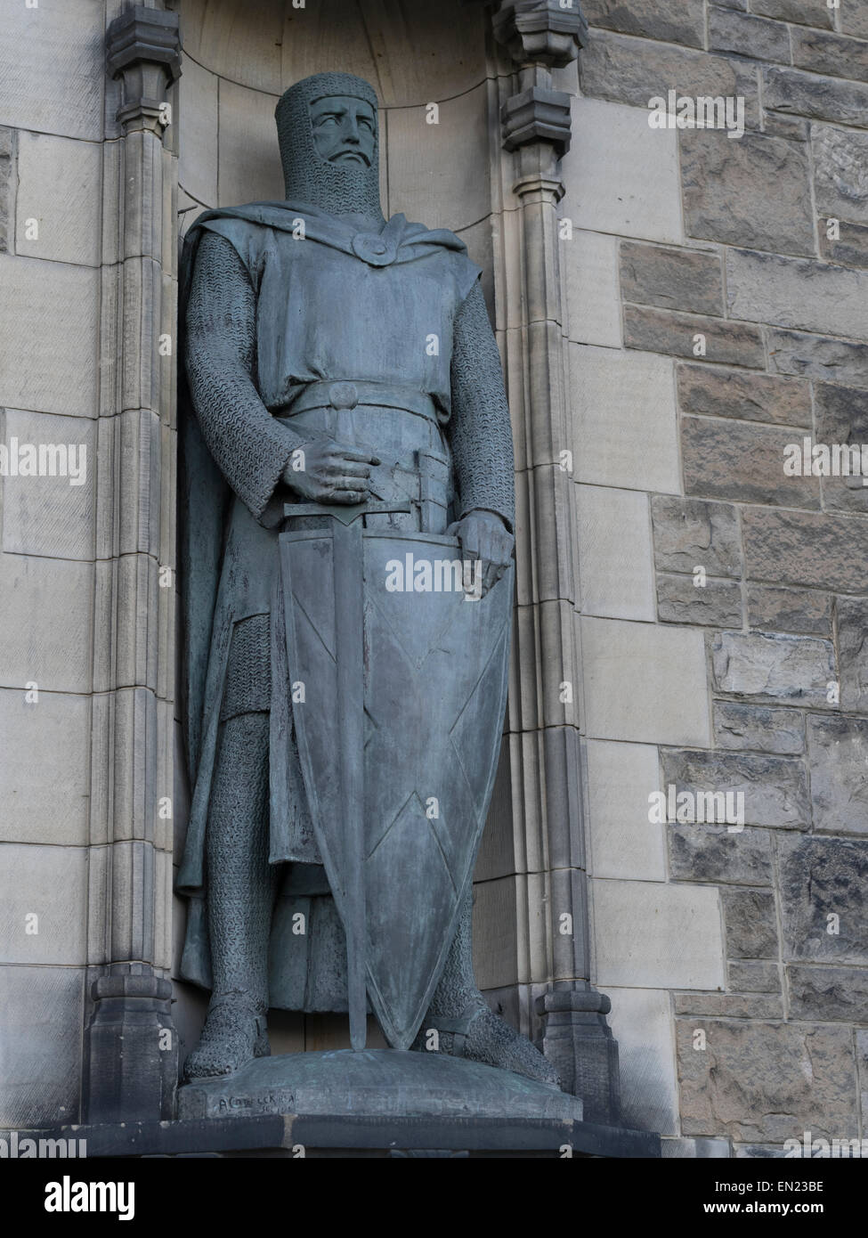 Monument à la Wallace, William Wallace, le château d'Édimbourg, Écosse, Royaume-Uni. Banque D'Images