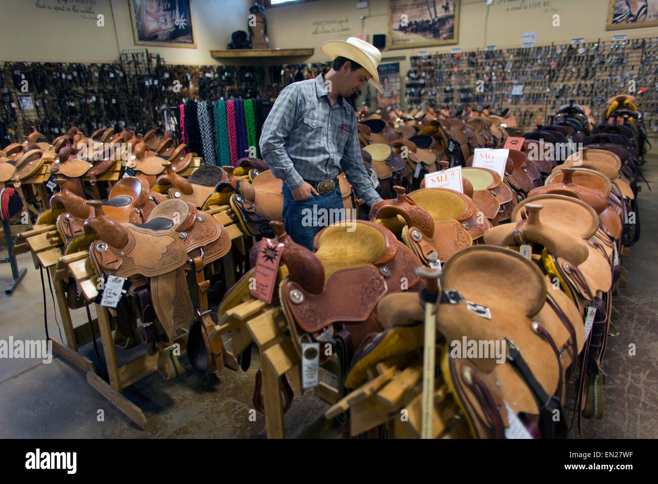 Selle de cheval shop au canada Banque D'Images