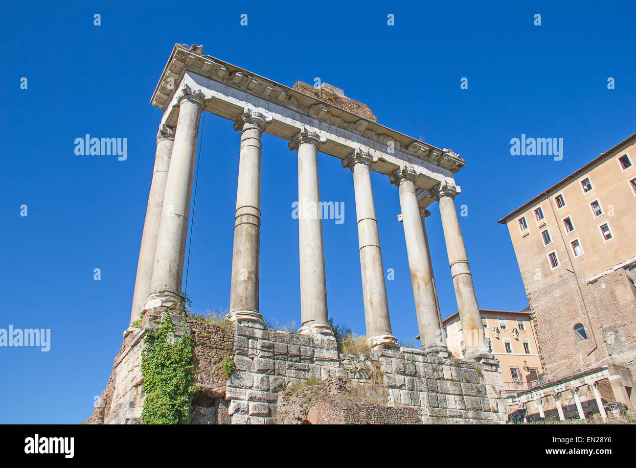 Ruines du forum de Rome, Italie Banque D'Images