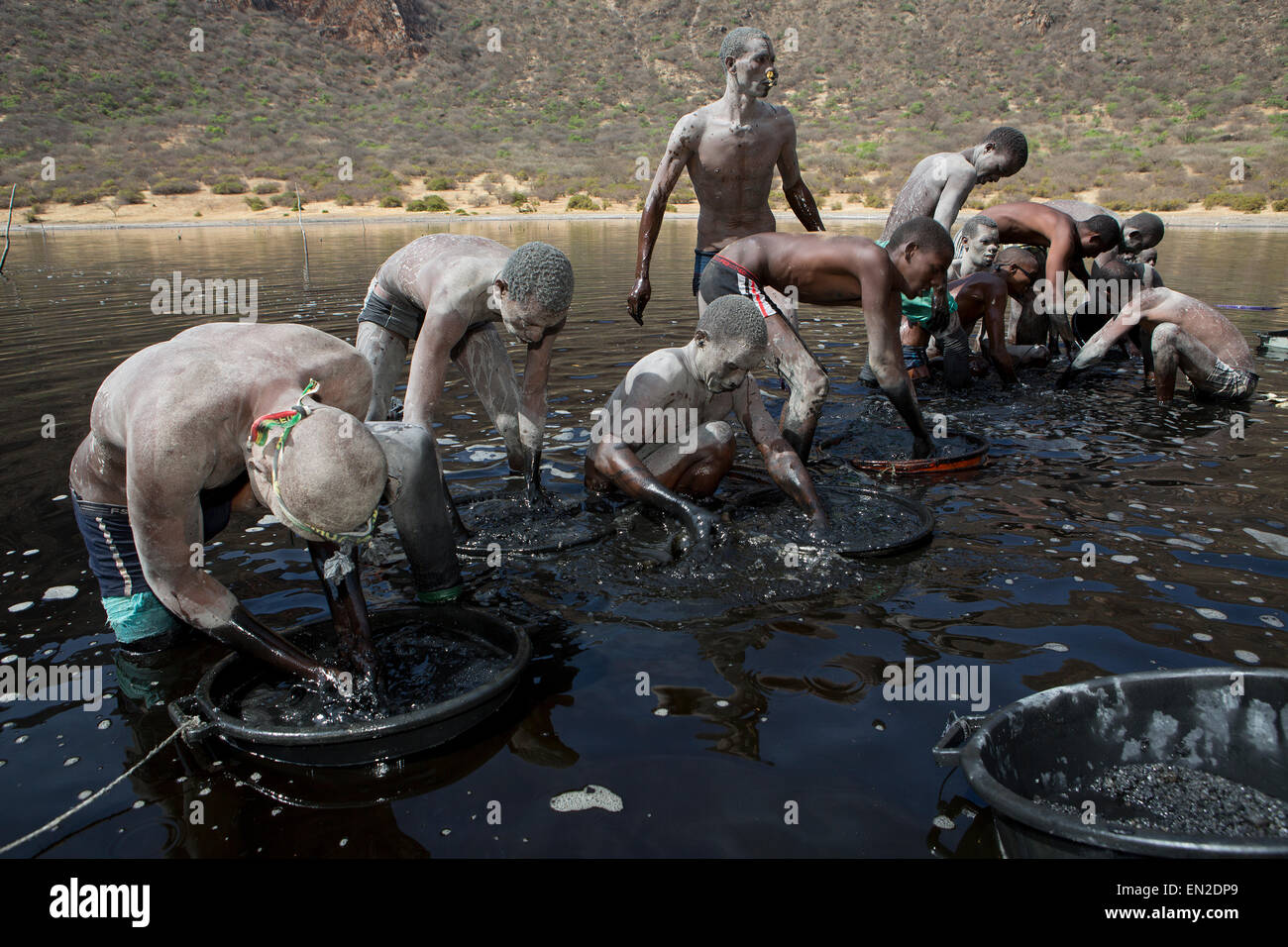 L'extraction de sel en Ethiopie Banque D'Images