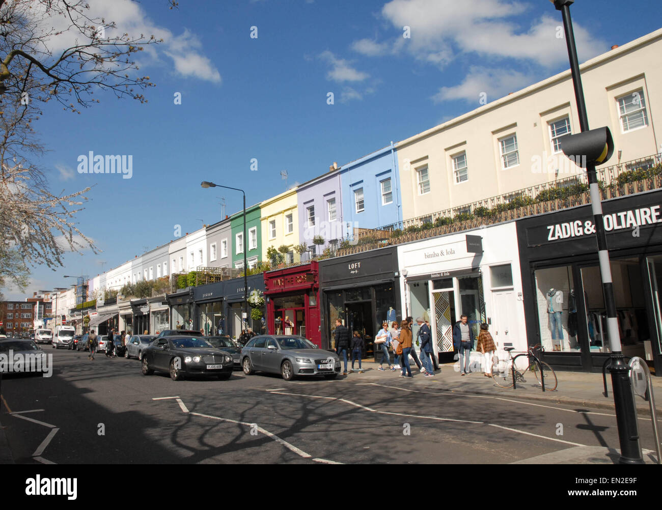 Rangée de Boutiques Notting Hill Banque D'Images