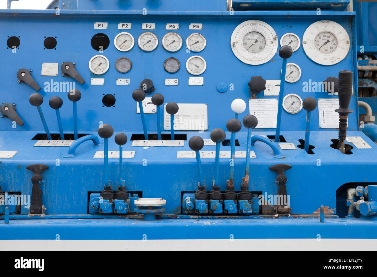 Panneau de configuration de machine de l'huile de forage Banque D'Images