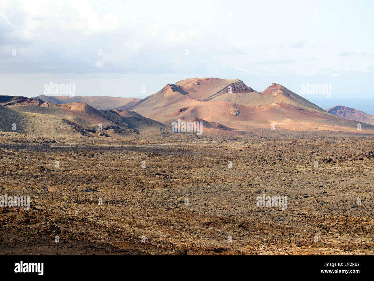 Le Parc National de Timanfaya, Lanzarote, îles Canaries, Espagne Banque D'Images