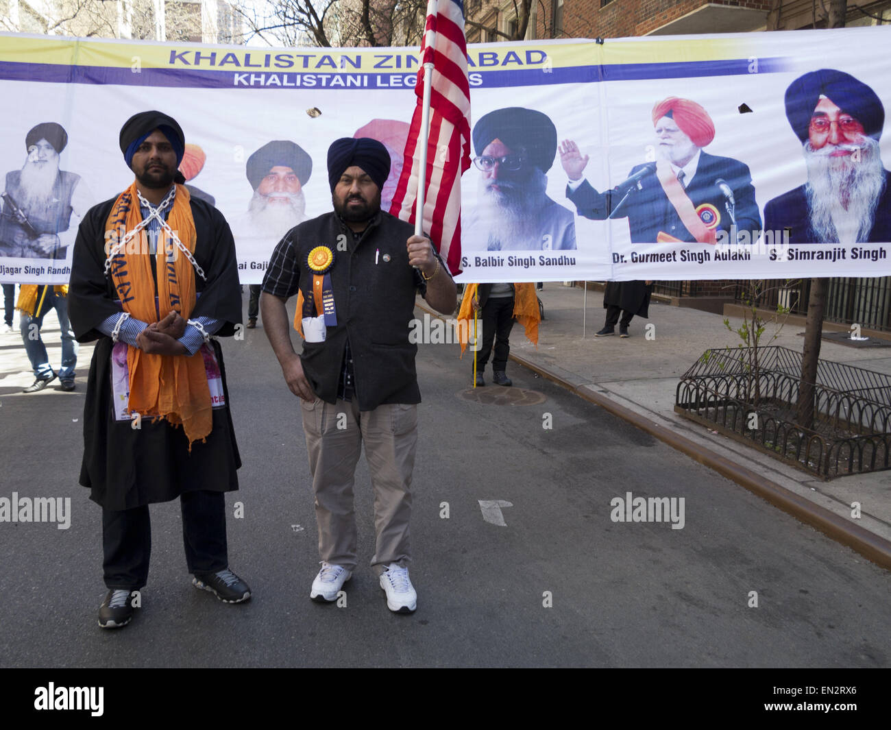 Sikh annuel Défilé du festival et sur Madison Avenue à New York City, 2015. Banque D'Images