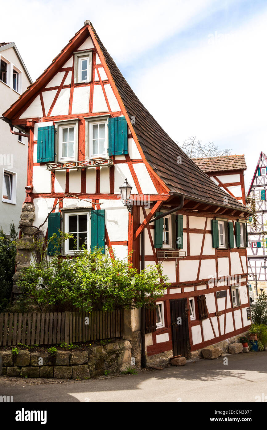 Maison à colombages, Schorndorf, Bade-Wurtemberg, Allemagne Banque D'Images