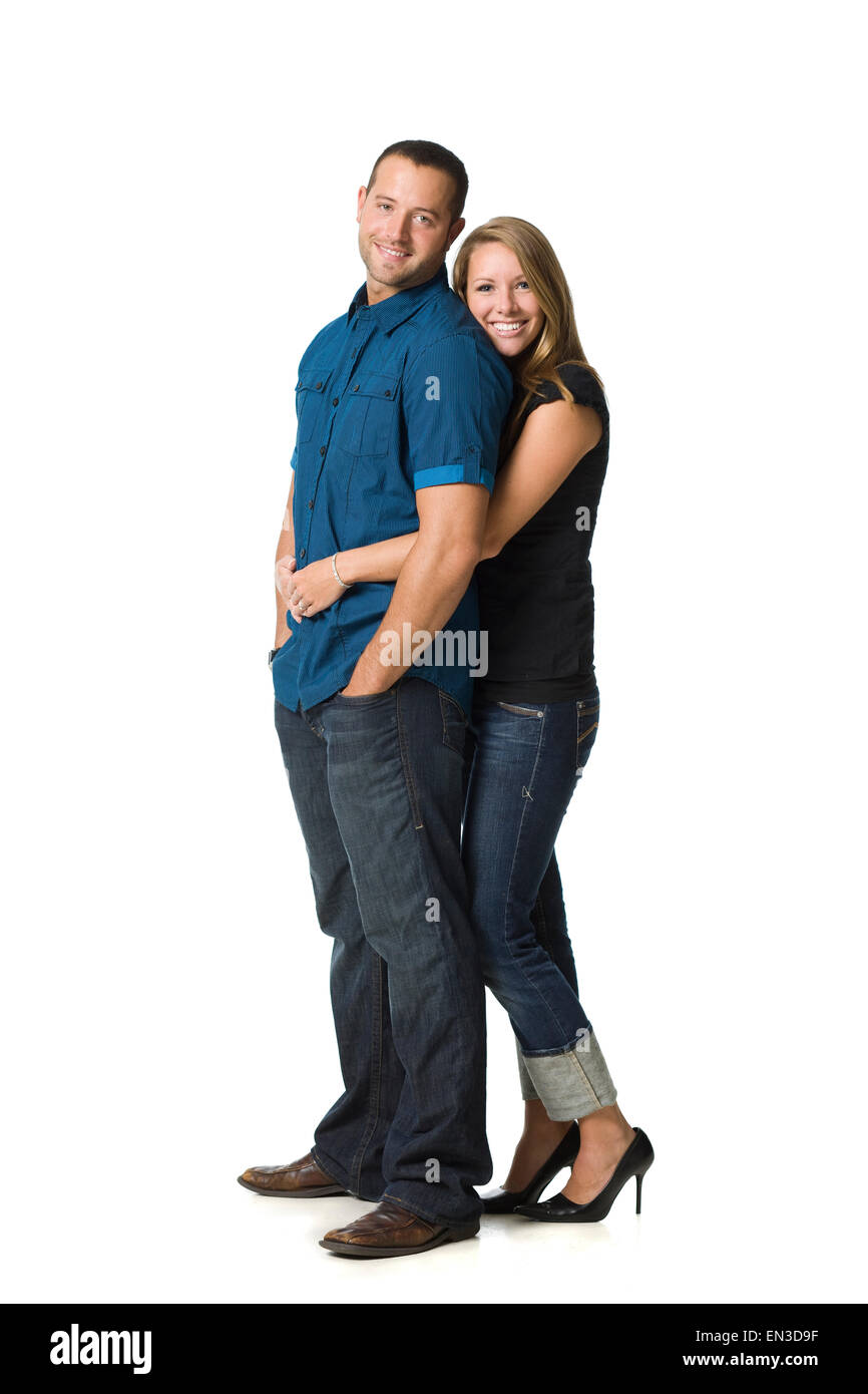 Portrait of young couple embracing Banque D'Images
