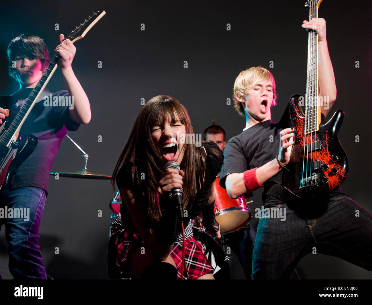 Teenage rock band Banque D'Images