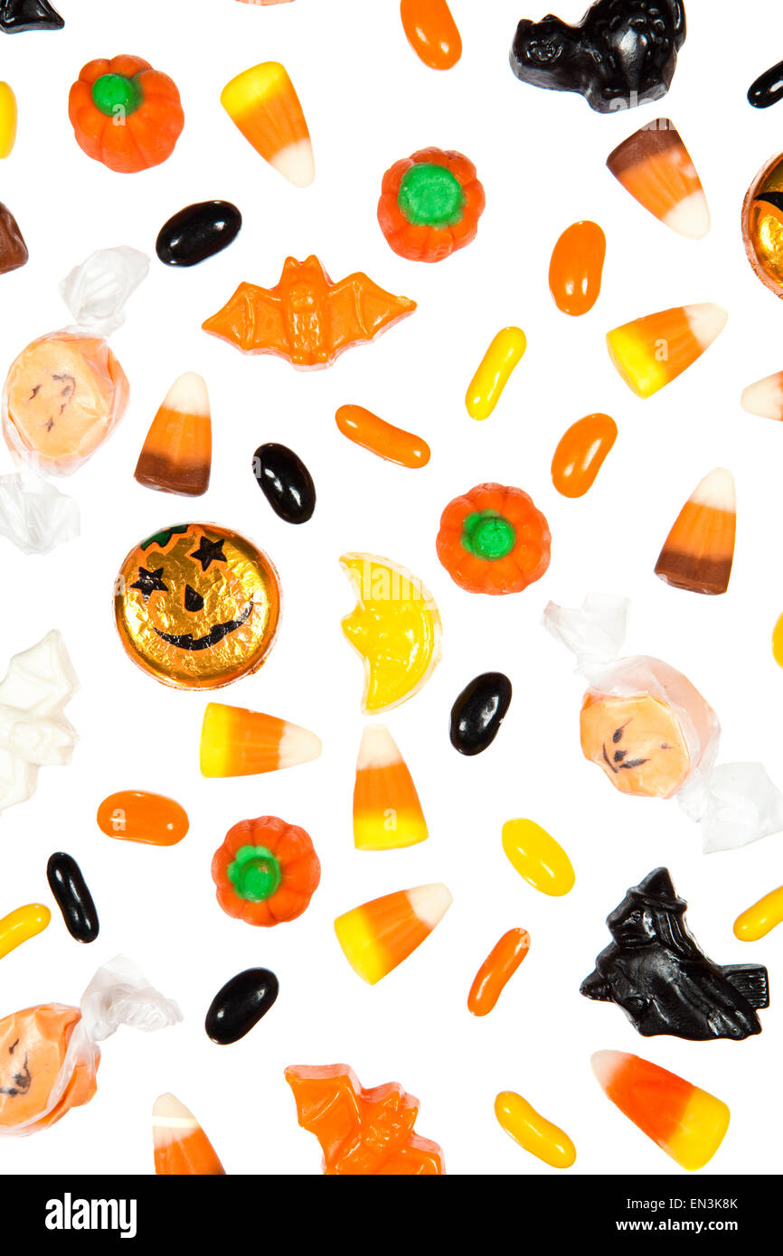 Bonbons d'halloween avec jelly beans Banque D'Images