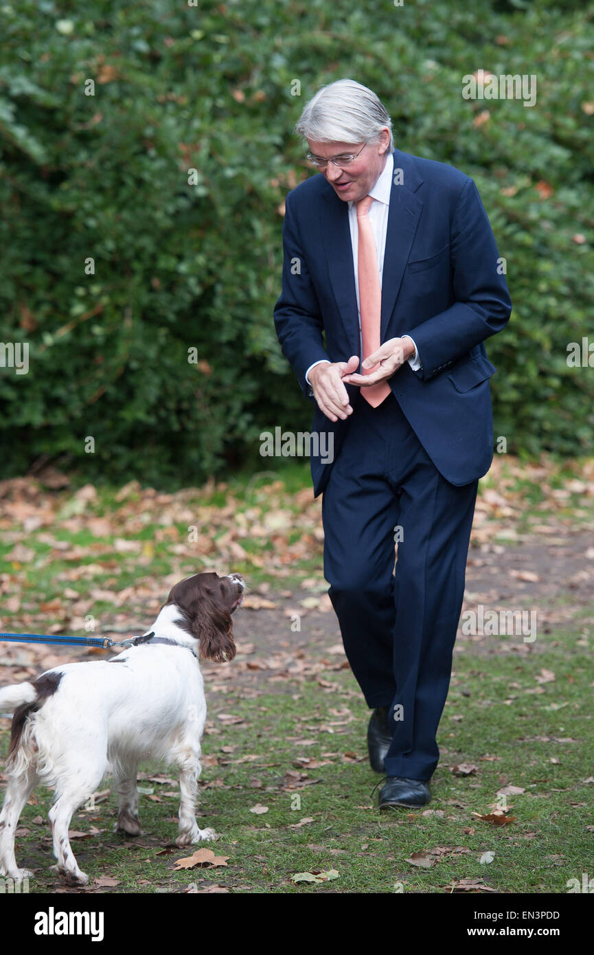 Westminster Dog de l'année 2014 activité de bienfaisance de Victoria Tower Gardens. Avec : Andrew Mitchell Où : London, Royaume-Uni Quand : 23 Oct 2014 Banque D'Images