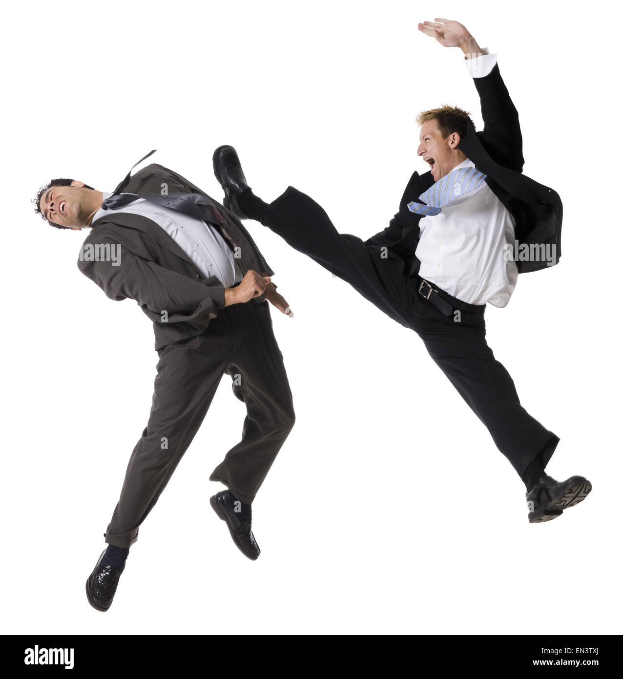 Deux hommes d'combats Banque D'Images