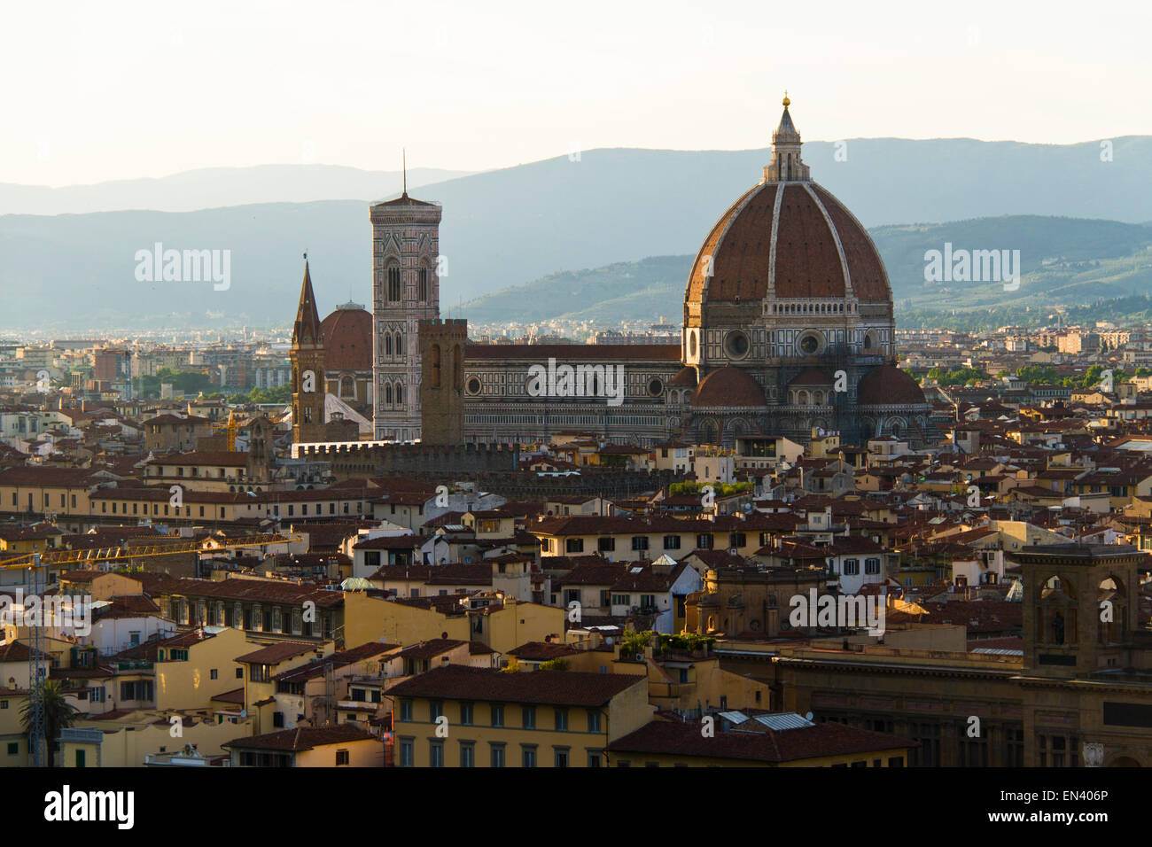 L'Italie, l'avis de Florence avec la Basilique de Santa Maria del Fiore Banque D'Images