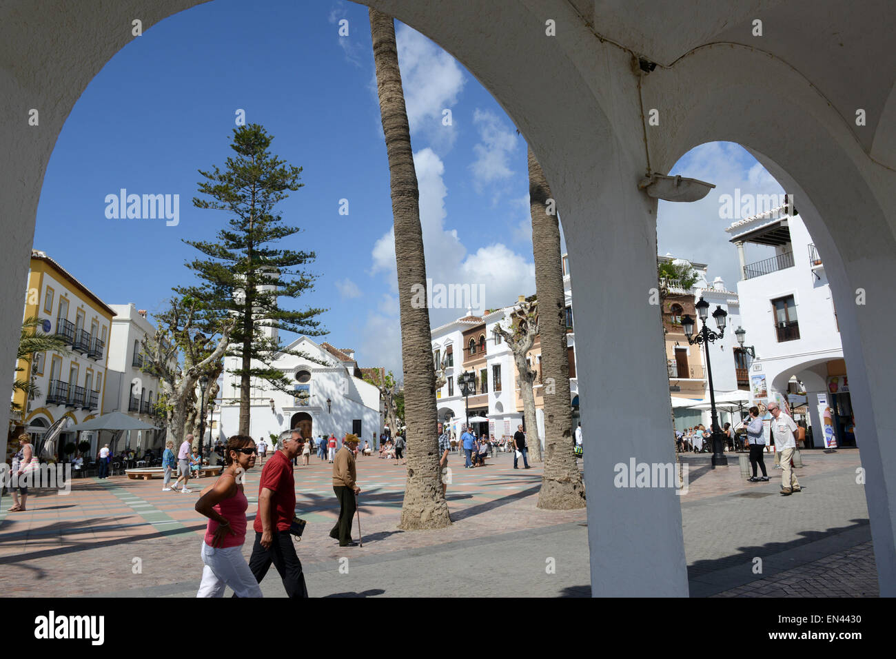Nerja sur la Costa del Sol en Andalousie le sud de l'Espagne Banque D'Images