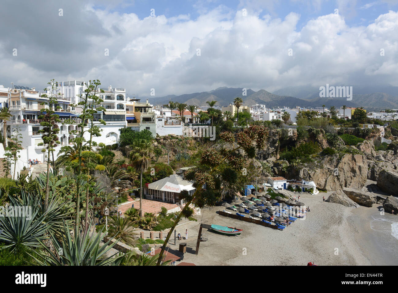 Nerja sur la Costa del Sol en Andalousie le sud de l'Espagne Banque D'Images