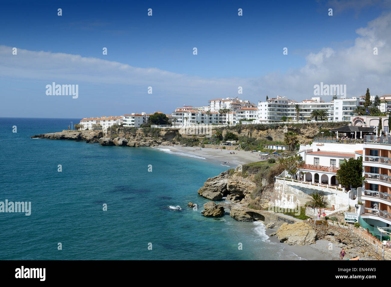 Nerja sur la Costa del Sol en Andalousie le sud de l'Espagne Banque D'Images