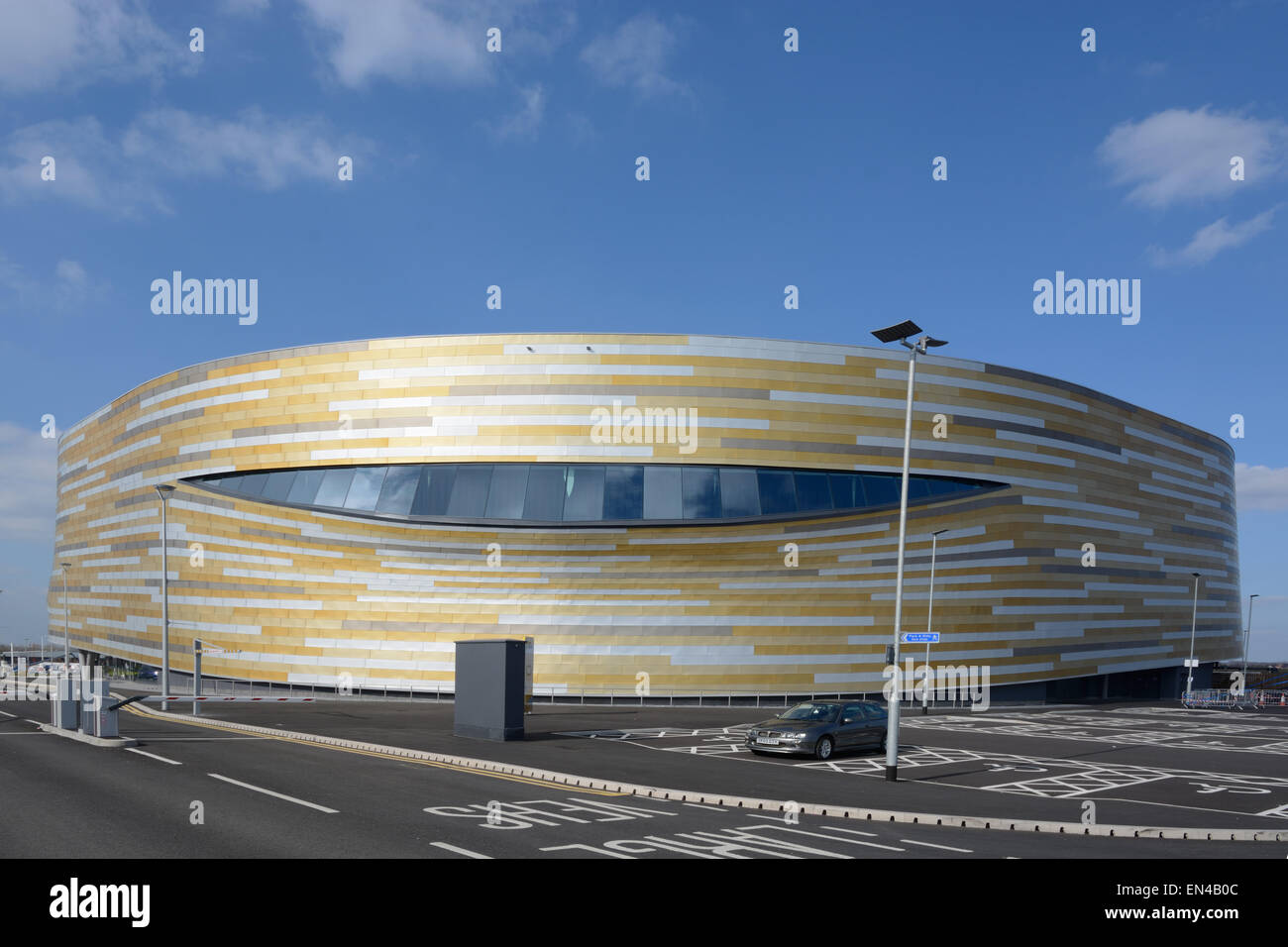 Derby Arena, vélodrome. Vue arrière. Le Derbyshire, Angleterre. Banque D'Images