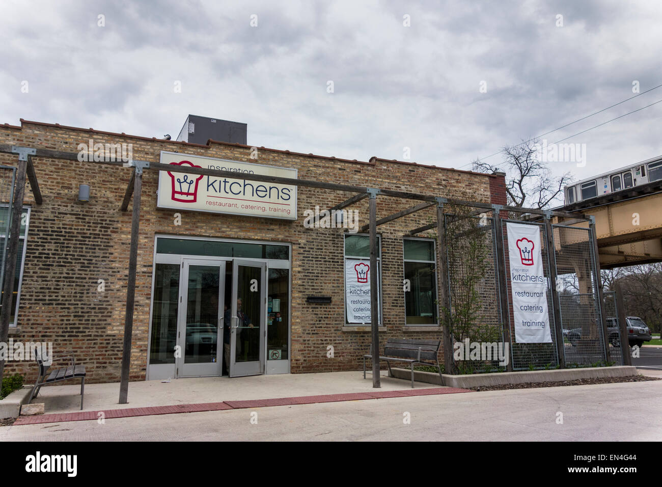 Une cuisine d'inspiration café et restaurant, Garfield Park, Chicago, USA Banque D'Images