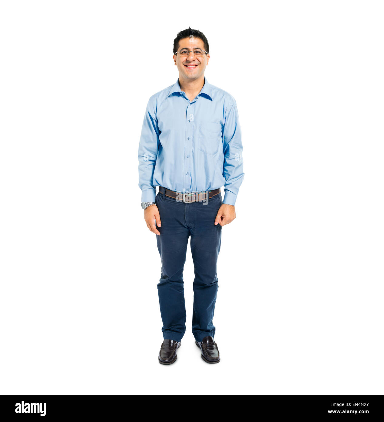 Homme confiant Standing and Smiling Banque D'Images