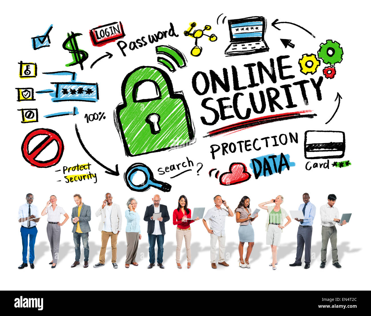 Protection de sécurité en ligne Sécurité Internet Business Technologie Concept Banque D'Images