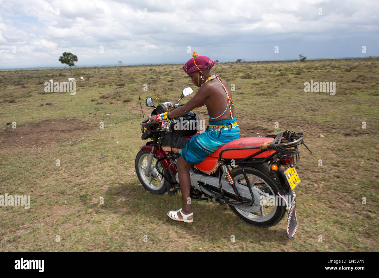 La tribu Samburu au nord du Kenya Banque D'Images