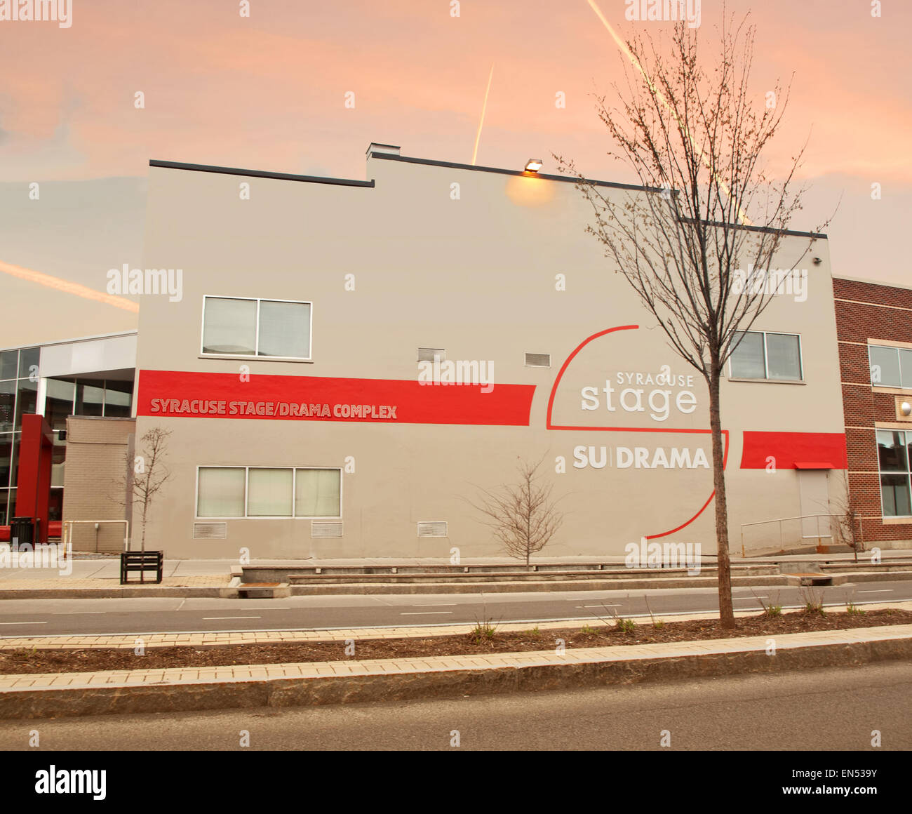 Syracuse, New York, USA. Avril 26,2015. Étape complexe de théâtre de Syracuse Banque D'Images