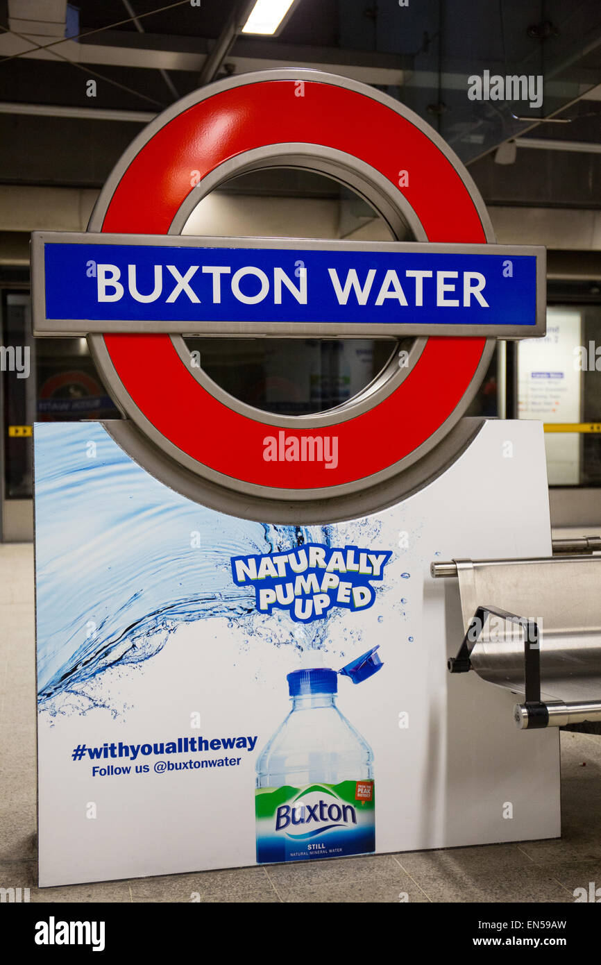 De l'eau signe à Buxton TFL Canada poste d'eau le 26 avril 2015 Banque D'Images