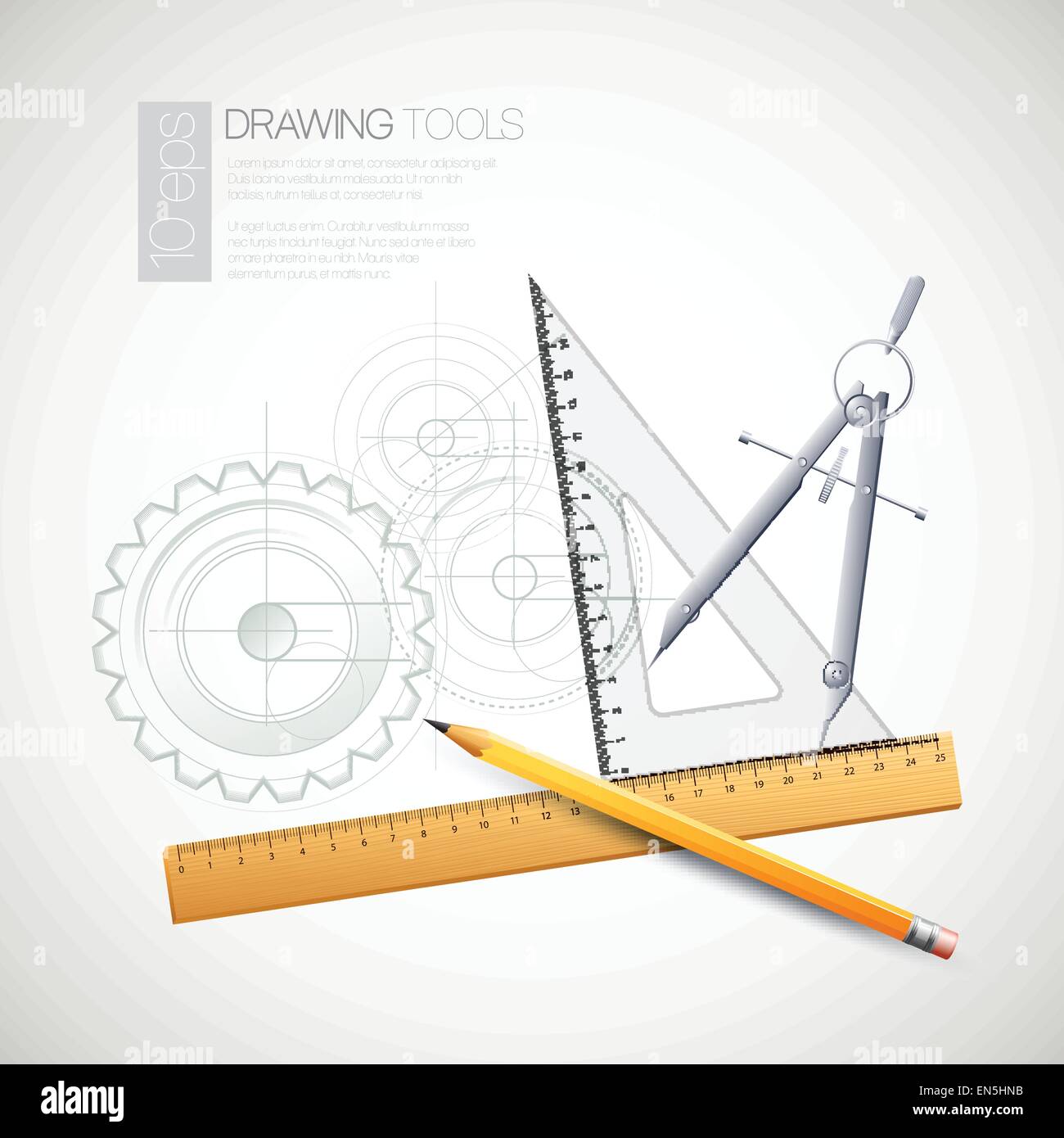 Vector illustration avec les outils de dessin et de dessin Illustration de Vecteur