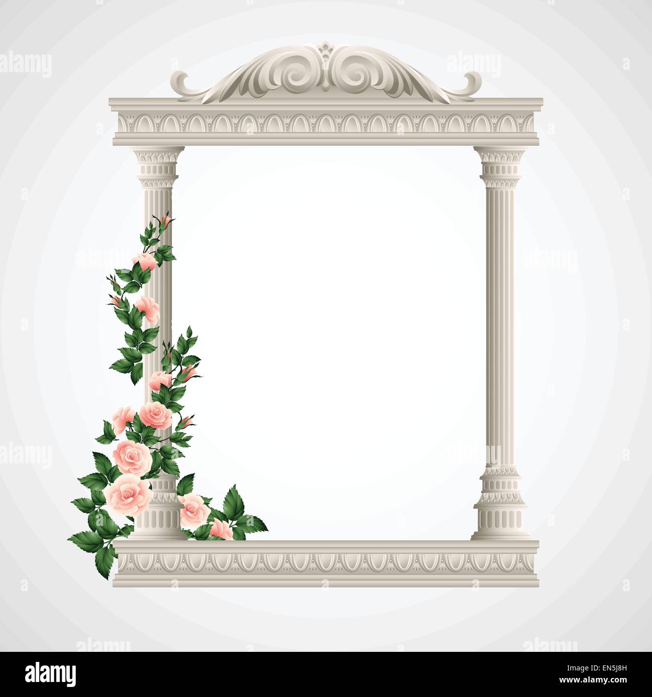 Portique d'un temple antique. Colonnade. Illustration vecteur EPS 10 Illustration de Vecteur