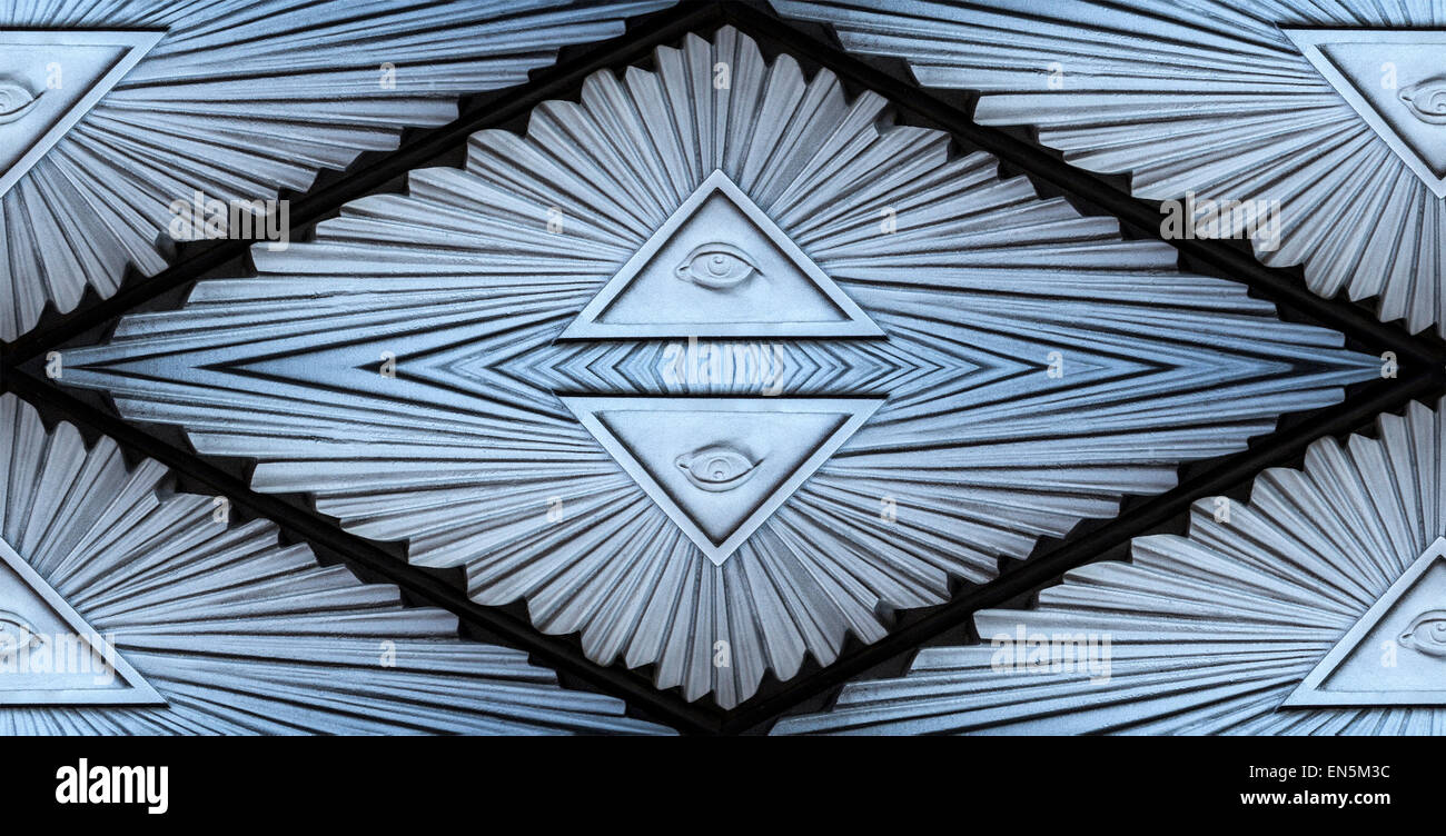 All Seeing Eye, comme un résumé historique. Banque D'Images