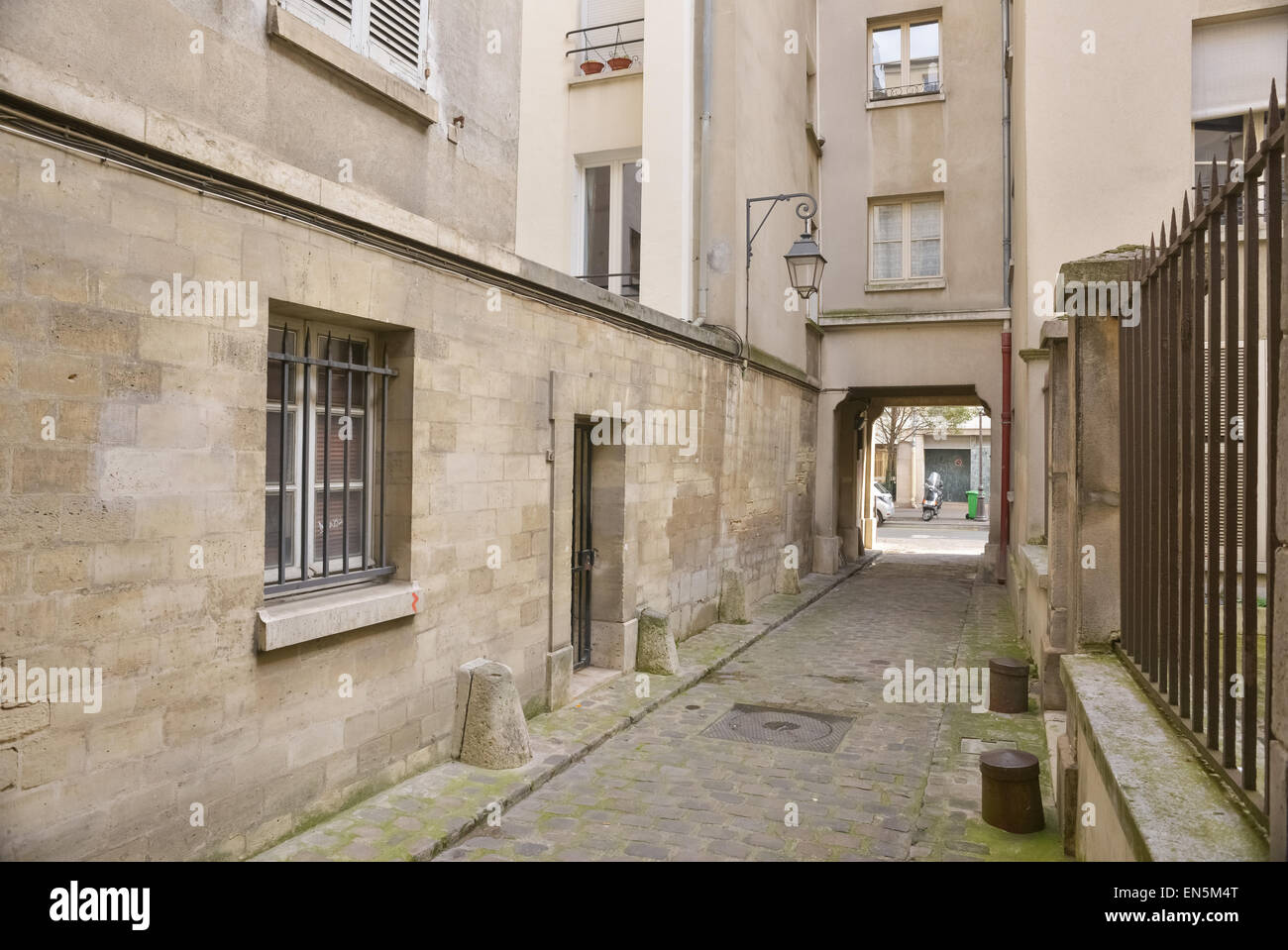 Le Marais pièces d'architecture, Paris, France. Banque D'Images