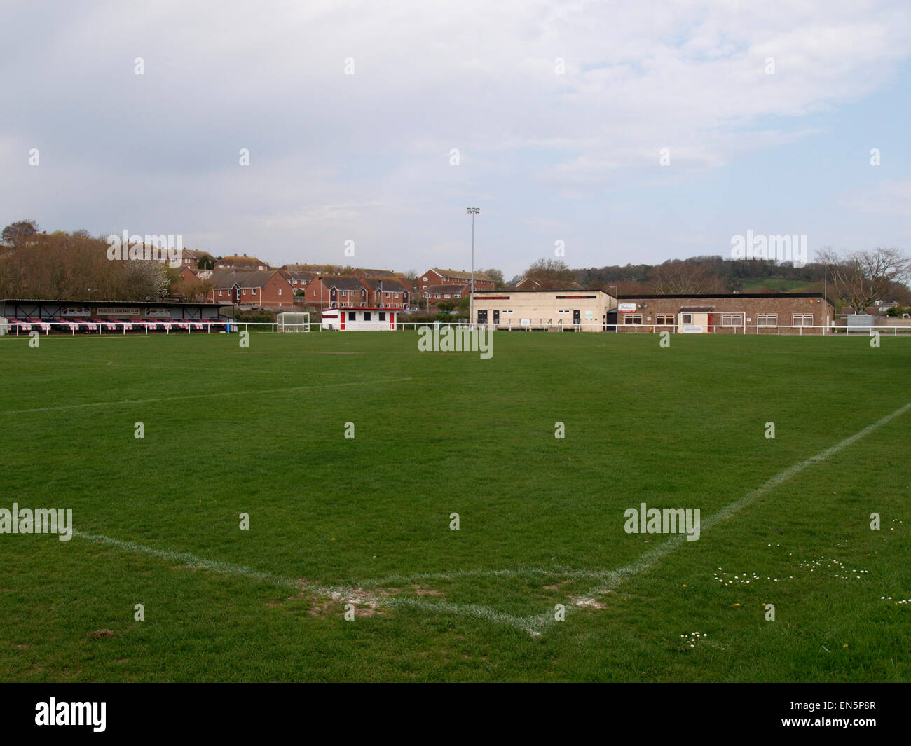 Bridport football club pitch, Dorset, Royaume Uni Banque D'Images