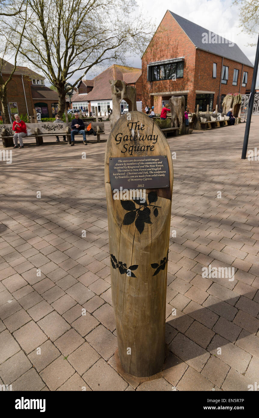 La Passerelle Square Ringwood Hampshire Banque D'Images